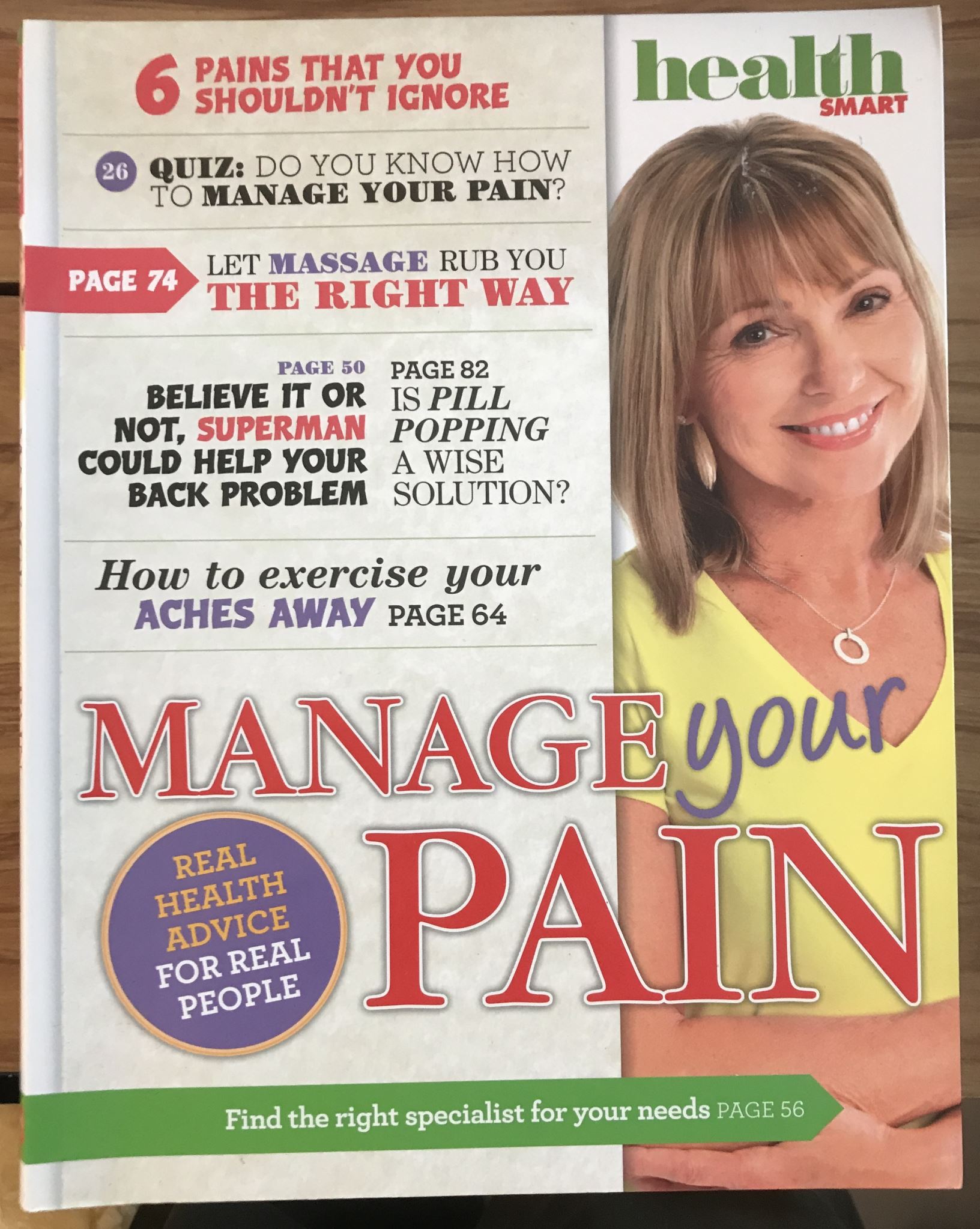 Health Smart Managing Your Pain